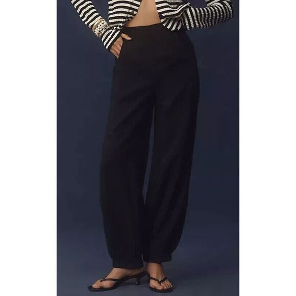 Pilcro x Anthropologie OB1859754 Women Sz 27 Black Boot Tuck Parachute Pants - Picture 12 of 14